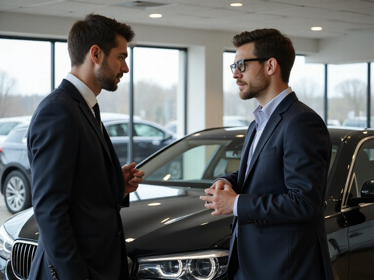 Conseiller AutoExcellence avec client